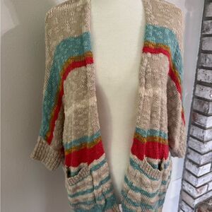 BDG Multicolor Open-Front Cardigan